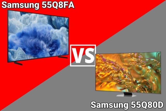 So sánh hai model tivi Samsung QA55Q8FA và QA55Q80D có điểm gì khác biệt?
