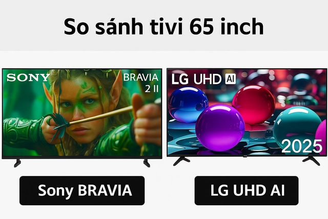 So sánh tivi Sony K-65S20M2 và LG 65UA7350PSB, nên mua tivi 65 inch nào đáng giá?