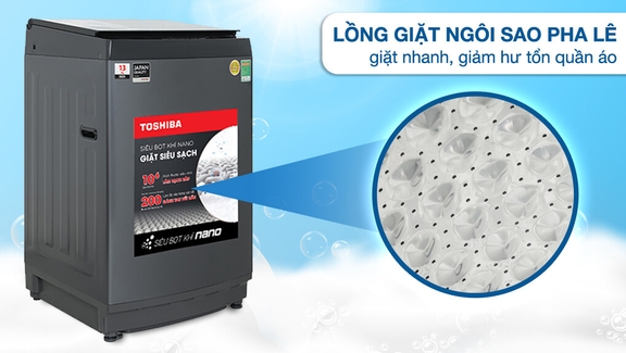 Máy giặt Toshiba inverter 13Kg AW-DUM1400LV(MK) giải pháp giặt giũ mạnh mẽ cho gia đình đông người