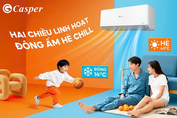 Điều hòa Casper 2 chiều 24000 QH-24IU36A có tiết kiệm điện không? Mùa hè có nên mua?