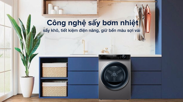 Máy sấy quần áo Aqua inverter 10Kg AQH-H1000H.PS giải pháp sấy khô thông minh cho gia đình hiện đại