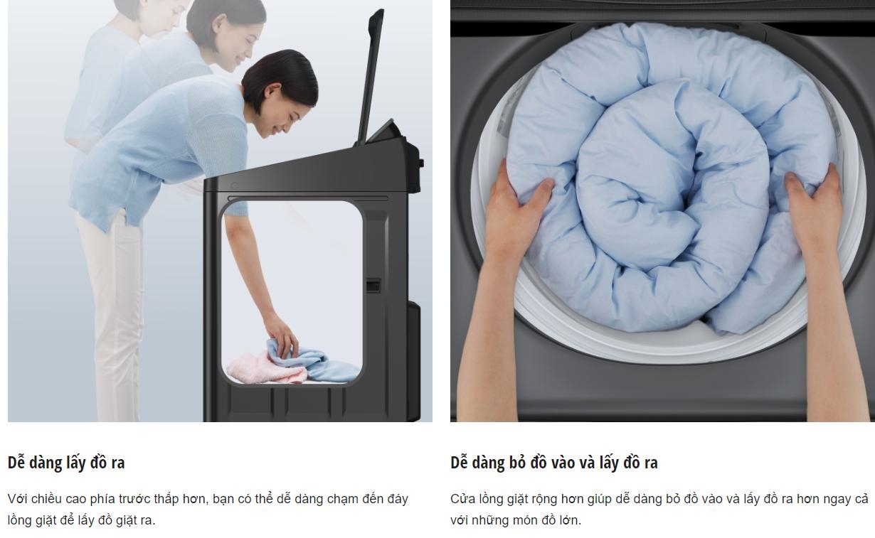 Máy giặt Panasonic inverter 11.5Kg NA-FD115X3BV giặt nhanh hơn, sạch sâu hơn, tiết kiệm điện vượt trội