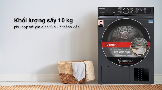 Máy sấy quần áo Toshiba 10Kg TD-BP110GHV(MG) tiện nghi và hiện đại hàng đầu