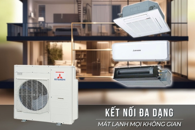 Đánh giá chi tiết hệ thống điều hòa multi Mitsubishi 2 chiều SCM100ZS-W