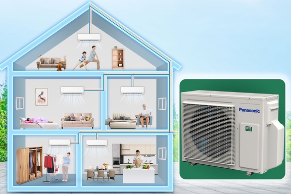 Giải phóng ban công với hệ thống điều hòa Multi Panasonic 1 chiều CU-3U27YBZ