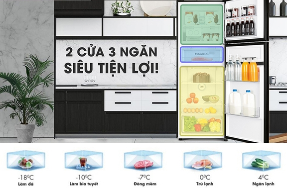 Tủ lạnh Aqua inverter AQR-T329MA(GB) giải pháp bảo quản thực phẩm thông minh cho gia đình hiện đại