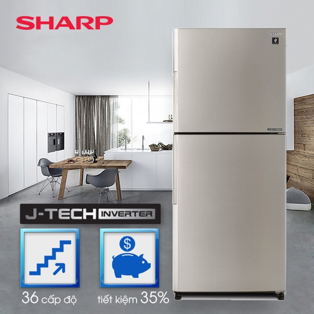 Không gian sang trọng, tiên nghi hơn nhờ tủ lạnh Sharp SJ-XP500AE-SL