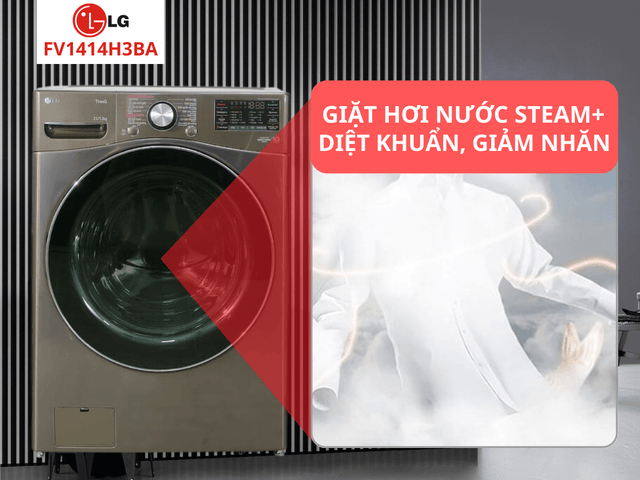 7 Lý do máy giặt sấy LG 14kg sấy 8kg FV1414H3BA không nên bỏ lỡ