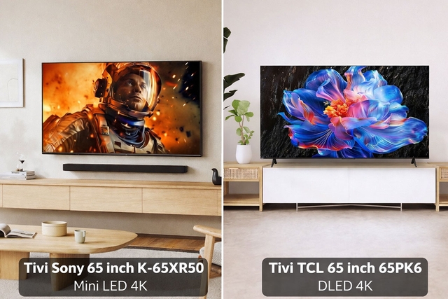 So sánh tivi Sony K-65XR50 và tivi TCL 65P6K, mẫu tivi 65 inch nào đáng giá hơn?