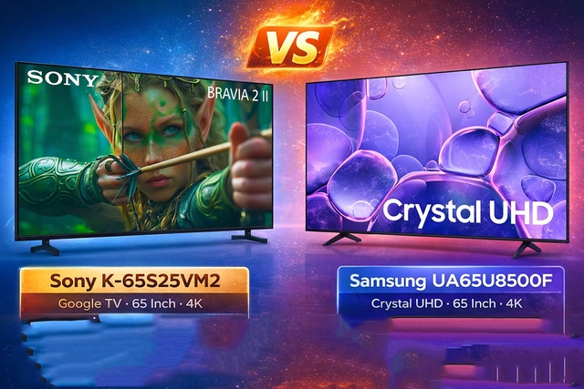 So sánh giữa tivi Sony K-65S25VM2 và tivi Samsung UA65U8500F, tivi 65 inch nào đáng giá?