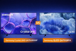 So sánh giữa hai lựa chọn tivi Samsung 75 inch UA75U8500F và QA75Q8FA