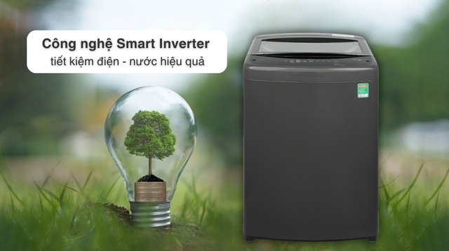 Smart inverter trên máy giặt LG lồng đứng T2511VBTB: Tiết kiệm điện nước ra sao trong sử dụng thực tế?