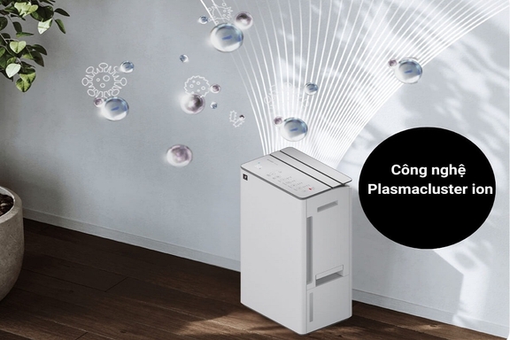 Máy hút ẩm và lọc không khí Sharp DW-T30FV-W, giải pháp toàn diện thông minh