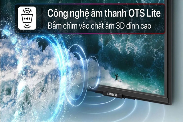Trải nghiệm âm thanh chuyển động OTS Lite trên tivi Samsung QLED 75 inch QA75Q8FAAKXXV