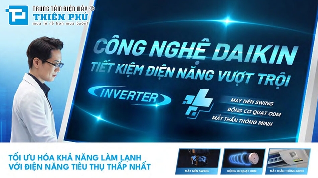 Khám phá điều hòa Daikin 9000 1 chiều inverter FTKM25AVMV mới nhất 2026