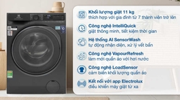 Tiết kiệm thời gian với máy giặt Electrolux 11kg EWF1143R7SC