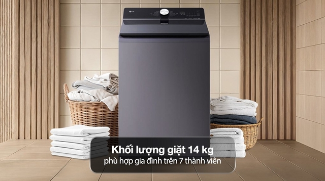 So sánh công nghệ giặt: Máy giặt 14kg lồng đứng LG T2314DX5G và Samsung WA14CG5886BV/SV