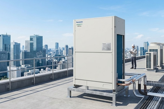 Vì sao nên đầu tư dàn nóng điều hòa trung tâm Panasonic 2 chiều U-16ME2H7 cho biệt thự, nhà phố?