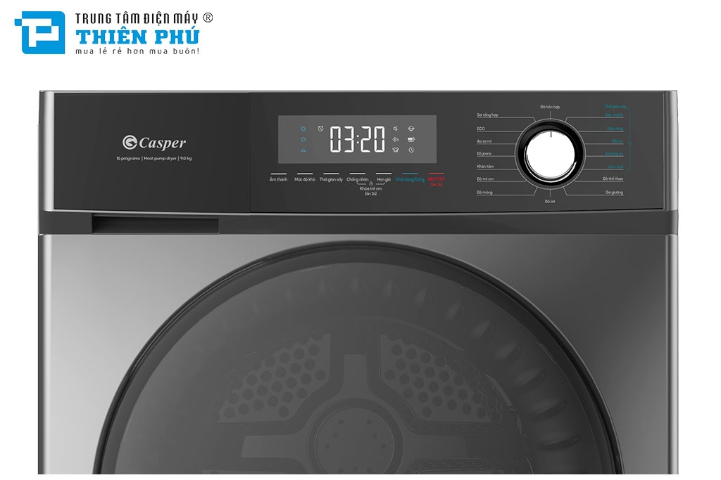 Máy Sấy Quần Áo Casper 9Kg TD-P9HG1