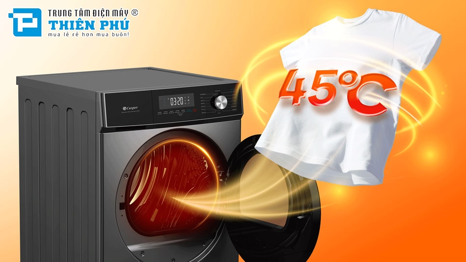 5 ưu điểm nổi bật nhất có trong máy sấy quần áo Casper 9kg TD-P9HG1