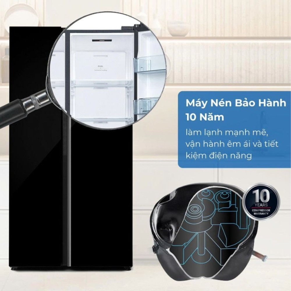 Những tính năng vượt trội bên trong tủ lạnh Hitachi 2 cánh HRSN9713ESGBKVN