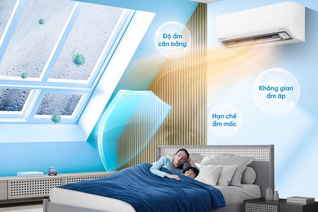 Điều hòa Daikin FTHB25ZVMV, giải pháp 2 trong 1 hoàn hảo cho mùa đông không lo khô da