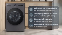 Máy giặt LG 12kg FX1412S3KAV có phù hợp gia đình đông người? Phân tích hiệu suất & chi phí vận hành