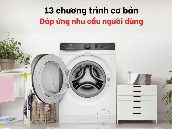 Hướng dẫn sử dụng máy giặt Electrolux cửa trước EWF1343R7WC tối ưu nhất: Tận dụng AI, hơi nước và App thông minh