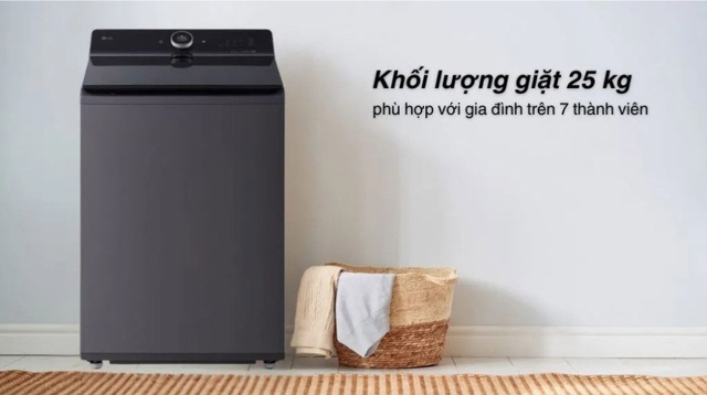 Máy giặt LG inverter T2725SX5G có đáng mua 2025? Đánh giá thực tế từ gia đình đông người