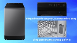 Công nghệ trên máy giặt Samsung lồng đứng WA40F12E4CSV: Digital Inverter, EcoBubble và Smart Check hoạt động ra sao?