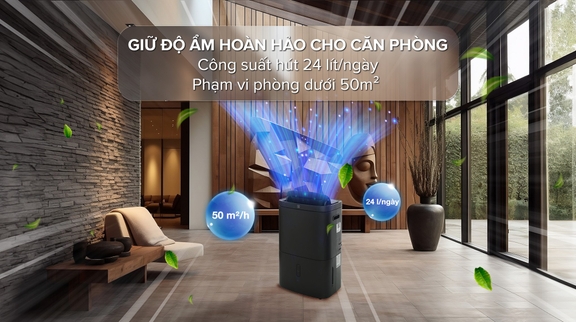Review máy hút ẩm Electrolux EDH12TRBD2, 2 trong 1 vừa hút ẩm vừa lọc không khí