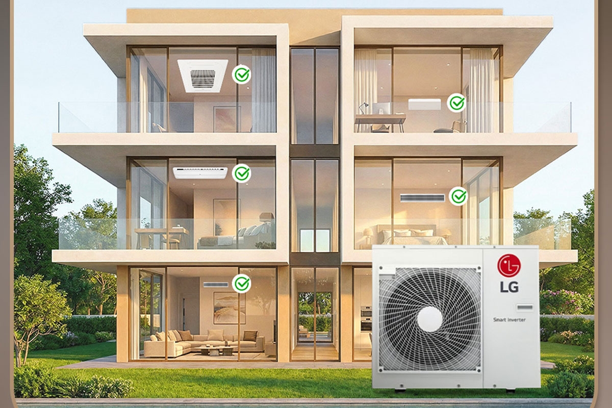 Đánh giá chi tiết hệ thống điều hòa multi LG 1 chiều Z4UQ36GFD0