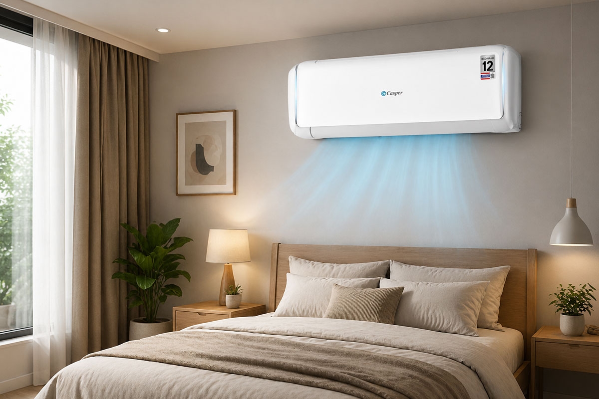 Chọn điều hòa cho phòng ngủ nhỏ 15 mét vuông, tham khảo ngay điều hòa Casper JC-09IU36