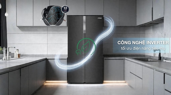 Tủ lạnh Hitachi HRSN9563DDXVN giá hấp dẫn cùng nhiều ưu điểm vượt trội