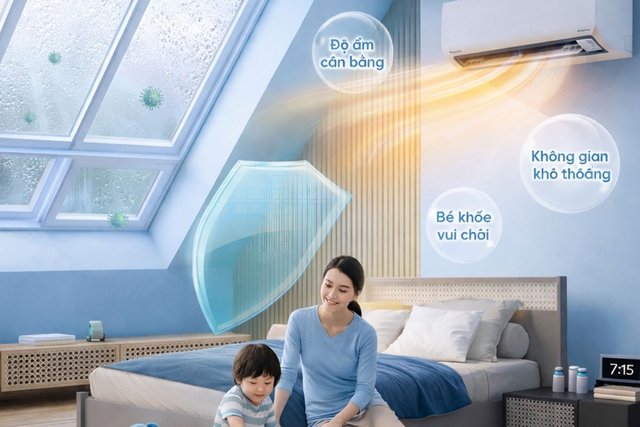 Điều hòa Daikin FTHB60ZVMV nói không với khô mũi và đau họng khi cân bằng ẩm cực tốt