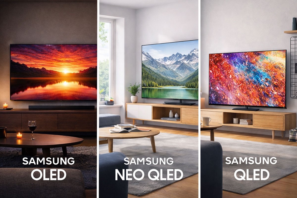 Mua tivi Samsung cao cấp nên chọn OLED, QLED hay Neo QLED chất lượng hơn?