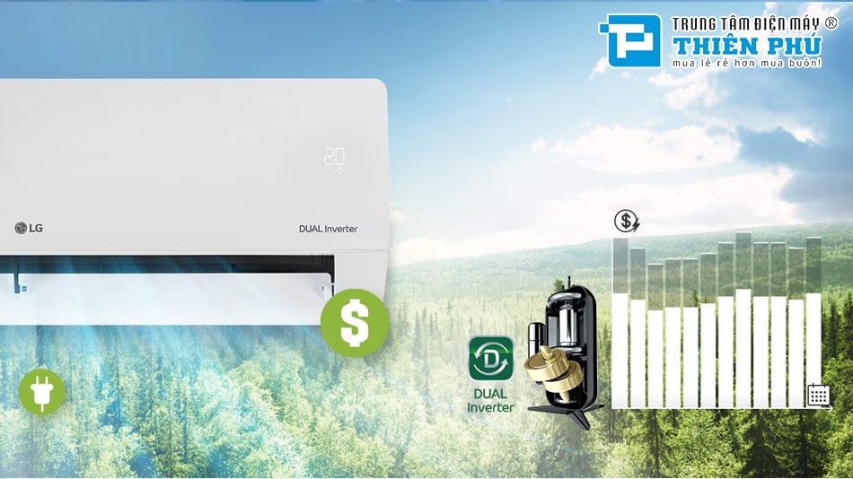 Điều hòa LG Inverter 9000 1 chiều IOC09S1 dùng có tốn điện không? Có nên mua không?