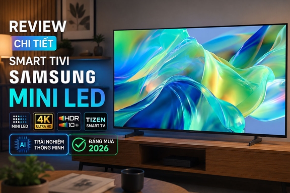 Review chi tiết smart tivi Samsung Mini LED 43 inch 4K UA43M1EH mới 2026