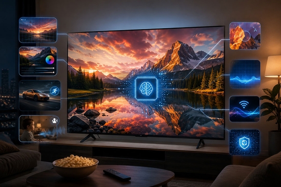Khám phá sức mạnh từ công nghệ Vision AI trên tivi Samsung UA55M80HAKXXV