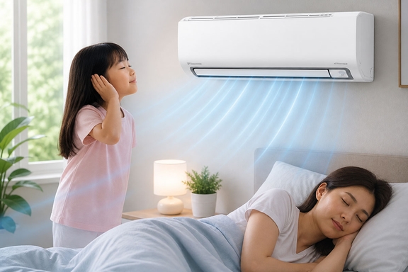 Đánh giá độ ồn của điều hòa Daikin 12000btu FTHB35ZVMV, đứng cạnh có nghe thấy tiếng?