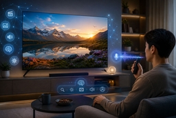Trải nghiệm Vision AI Companion trên smart tivi Samsung 4K UA43M77H mới 2026