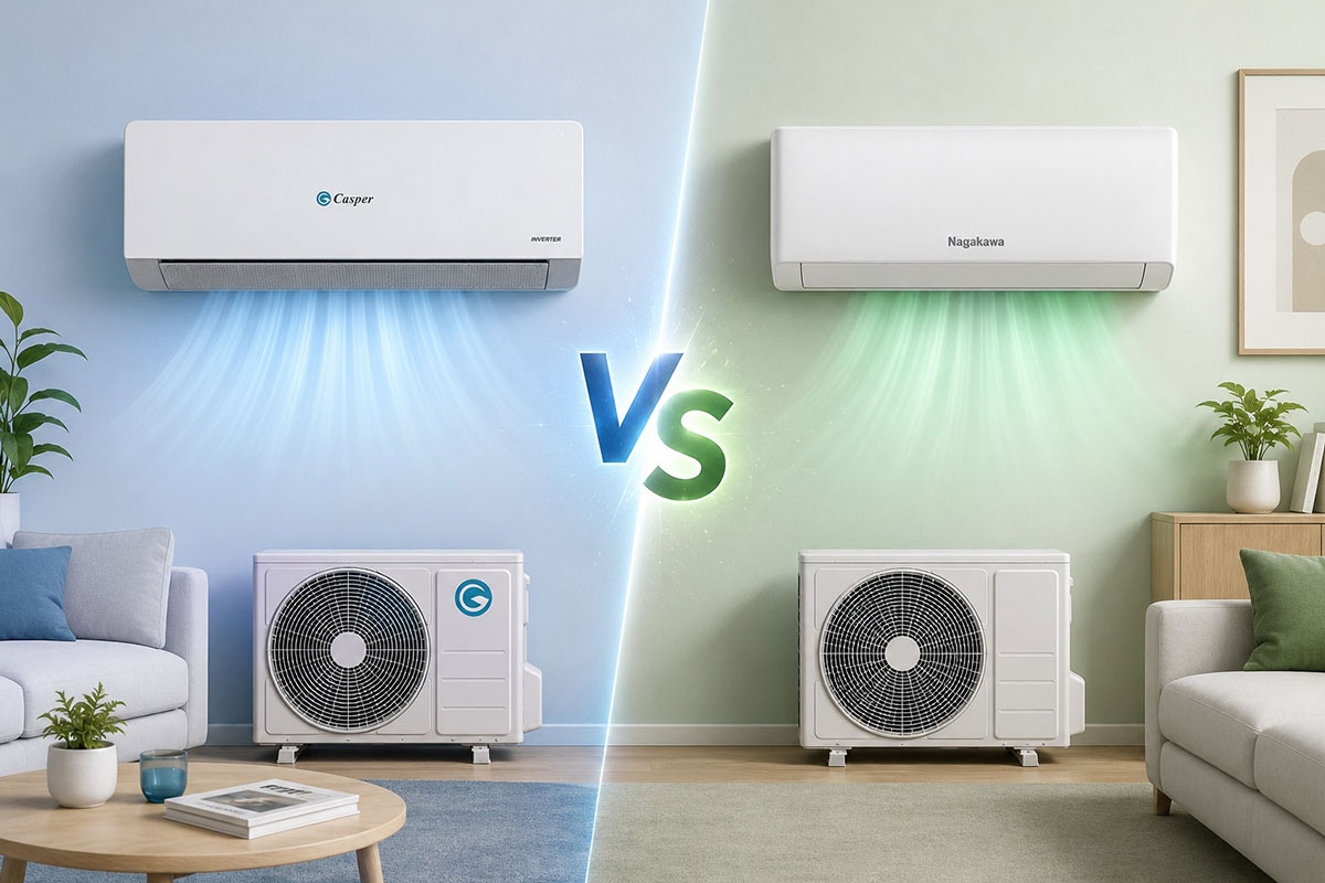 So sánh điều hòa Casper QC-12IU36A và Nagakawa NIS-C12R2U51, loại nào đáng mua hơn?