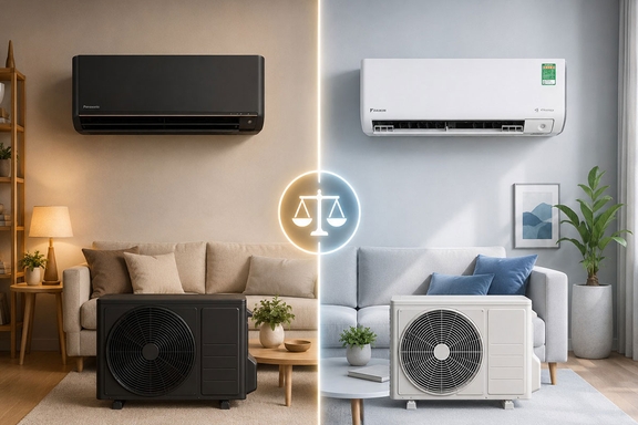 So sánh điều hòa Panasonic CS-AU12BKH-8 và Daikin FTKM35AVMV: Nên mua dòng nào 2026?