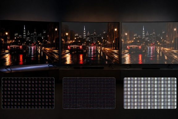 So sánh các tấm nền: Phân biệt thực tế giữa tivi Sony OLED, Mini LED và LED thường