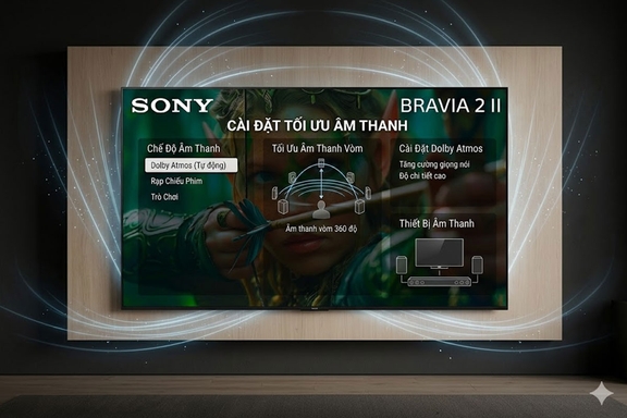 Bí quyết tối ưu âm thanh Dolby Atmos trên google tivi Sony 75 inch K-75S20M2
