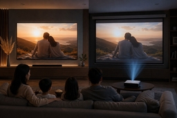 So sánh tivi Sony 98 inch K-98XR50 vs máy chiếu, đâu là lựa chọn xem phim gia đình tốt nhất?