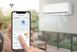 Ở ngoài đường vẫn bật được điều hòa, trải nghiệm tiện ích Wifi trên điều hòa Panasonic CS-U24BKH-8