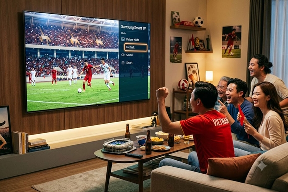 Cách bật Football Mode trên tivi Samsung xem bóng đá sướng như ngồi tại sân
