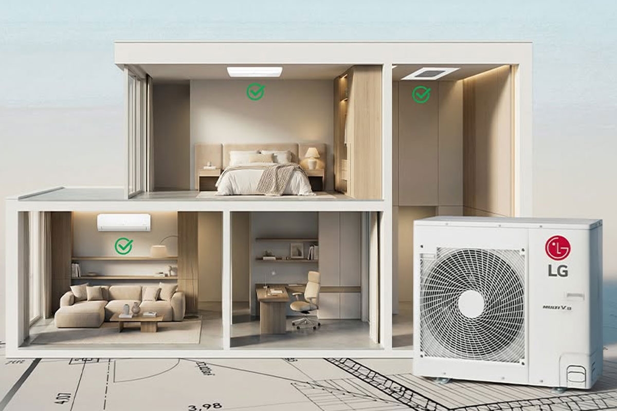 Kiến tạo không gian hiện đại với dàn nóng điều hòa trung tâm LG ARUV050GSD5
