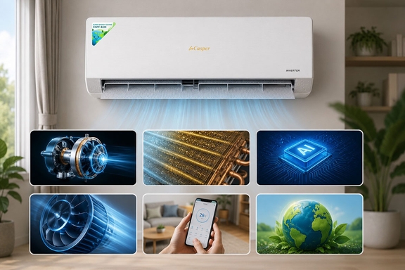 Vì sao điều hòa Casper inverter XC-09IU38 có thể đạt chỉ số tiết kiệm điện CSPF 8.03?